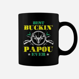 Best Buckin' Papou Ever Deer Hunting Lover Father's Day Coffee Mug | Crazezy