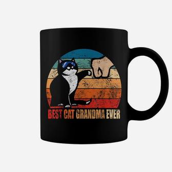 Best Cat Grandma Ever Fist Bump Funny Nana Gift Coffee Mug | Crazezy DE