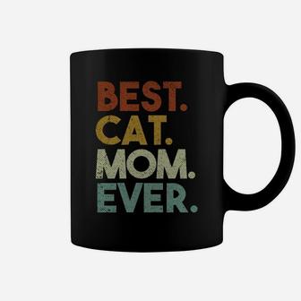 Best Cat Mom Ever Retro Crazy Cat Lady Gift Coffee Mug | Crazezy