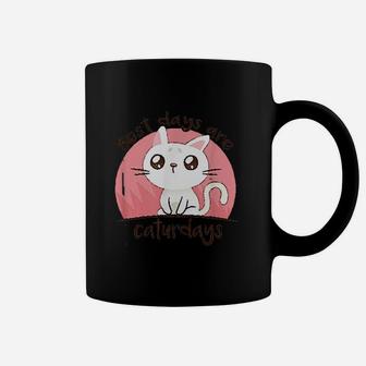 Best Days Are Caturdays Cute Cat Coffee Mug | Crazezy CA