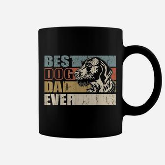 Best Dog Dad Ever Funny Glasses German Wirehaired Pointer Coffee Mug | Crazezy