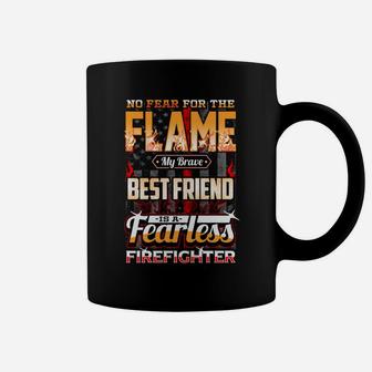 Best Friend Firefighter American Flag Coffee Mug | Crazezy DE