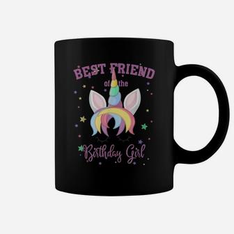 Best Friend Of The Birthday Girl Unicorn Face Gift Coffee Mug | Crazezy