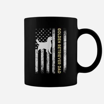 Best Golden Retriever Dad Ever Shirt Dog Lover American Flag Coffee Mug | Crazezy UK
