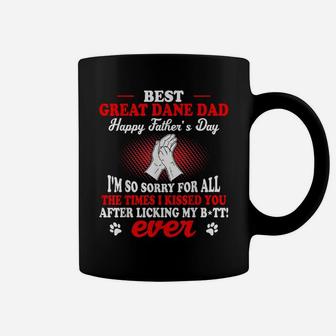 Best Great Dane Dog Dad Happy Father's Day Gift Coffee Mug | Crazezy