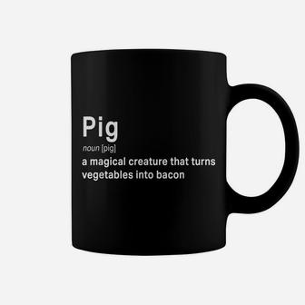 Best Hilarious Pig And Bacon Definition Funny Gift Coffee Mug | Crazezy UK