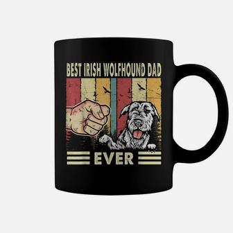 Best Irish Wolfhound Dog Dad Ever Retro Fathers Day Coffee Mug | Crazezy