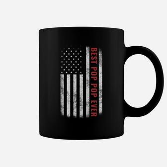 Best Pop Pop Ever Vintage American Flag Tee Fathers Day Gift Coffee Mug | Crazezy