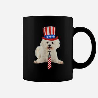 Bichon Frise 4Th Of July Dog In Top And Tie Coffee Mug - Monsterry