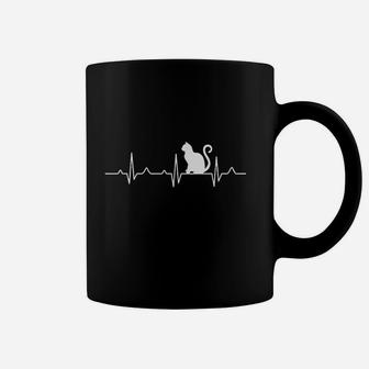 Big Cat Heartbeat Crazy Lady Love Coffee Mug | Crazezy