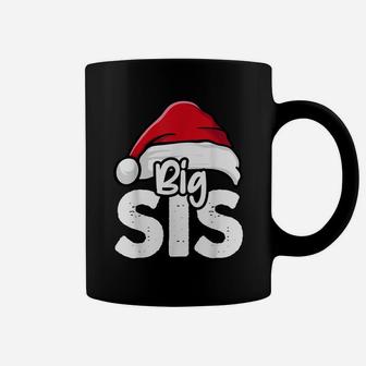Big Sis Christmas Older Sister Santa Hat Girls X-Mas Pajama Coffee Mug | Crazezy