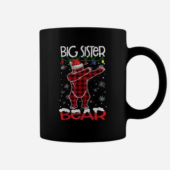 Big Sister Bear Buffalo Dab Bear Lights Christmas Pajama Coffee Mug | Crazezy CA
