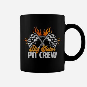 Big Sister Pit Crew Race Car Birthday Party Racing Family Coffee Mug | Crazezy AU