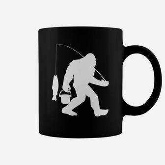Bigfoot Fishing Shirt Funny Sasquatch And Fish Coffee Mug - Thegiftio UK