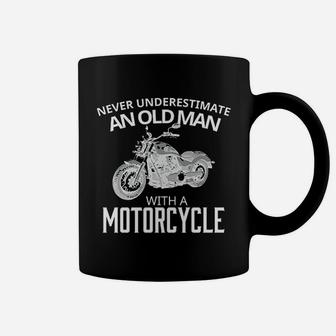 Biker Gift Never Underestimate Old Man Motorcycle Coffee Mug - Thegiftio UK
