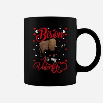 Bison Is My Valentine Bison Valentine's Day Coffee Mug - Monsterry CA