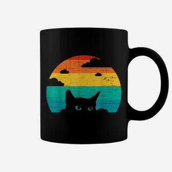 Black Cat Lover Vintage Retro Style Cats Cute Kitty Gift Coffee Mug | Crazezy