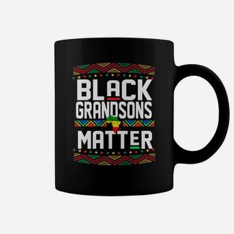 Black Grandsons Matter Shirt For Men Grandson History Month Coffee Mug | Crazezy UK