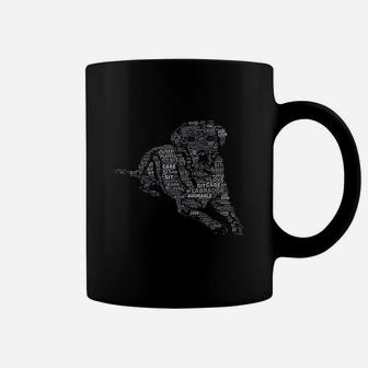 Black Labrador Retriever Gift Yellow Chocolate Lab Calligram Coffee Mug | Crazezy