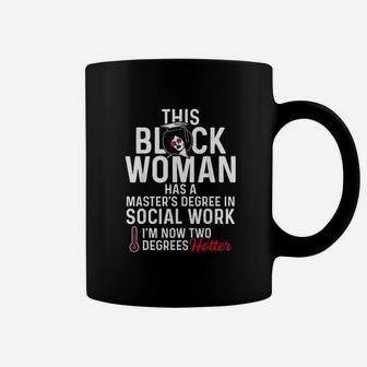 Black Queen Msw Social Work Degrees Masters Graduation Coffee Mug | Crazezy