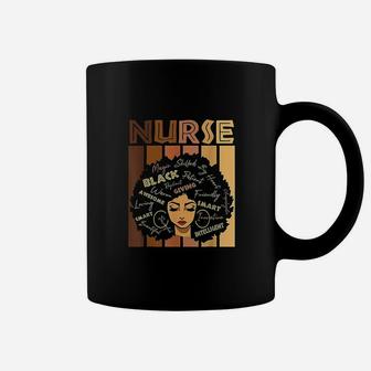 Black Strong Nurse Afro Love Melanin African American Women Coffee Mug | Crazezy