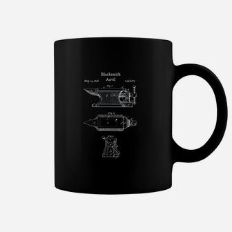 Blacksmith Anvil Blueprint Coffee Mug | Crazezy DE