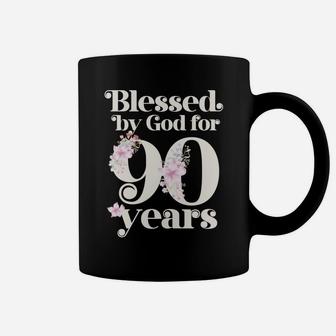 Blessed By God For 90 Years Coffee Mug | Crazezy