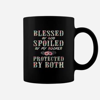 Blessed By God Spoiled By My Roofer Wife Women Gift Coffee Mug | Crazezy UK