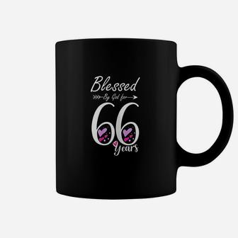 Blessed For 66 Years Birthday Coffee Mug | Crazezy
