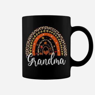 Blessed Grandma Funny Pumpkin Leopard Boho Rainbow Coffee Mug | Crazezy UK