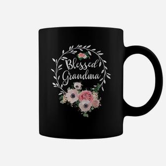 Blessed Grandma Shirt For Women Flower Decor Grandma Coffee Mug | Crazezy CA