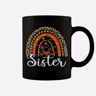 Blessed Sister Funny Pumpkin Leopard Boho Rainbow Coffee Mug | Crazezy