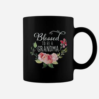 Blessed To Be A Grandma With Flowers Coffee Mug | Crazezy UK