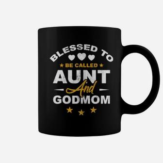 Blessed To Be Called Aunt And Godmom Lovely Xmas Mothers Day Coffee Mug - Monsterry DE