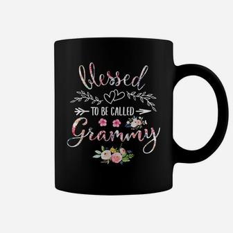 Blessed To Be Called Grammy Women Flower Decor Grandma Coffee Mug | Crazezy UK