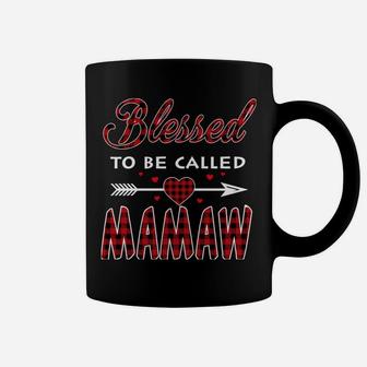 Blessed To Be Called Mamaw -Buffalo Plaid Grandma Christmas Coffee Mug | Crazezy