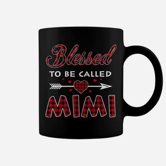 Blessed To Be Called Mimi -Buffalo Plaid Grandma Christmas Coffee Mug | Crazezy