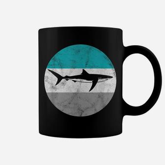Blue Shark Retro Gift For Men Or Boys Coffee Mug | Crazezy