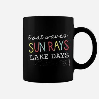 Boat Waves Sun Rays Lake Days Coffee Mug | Crazezy CA
