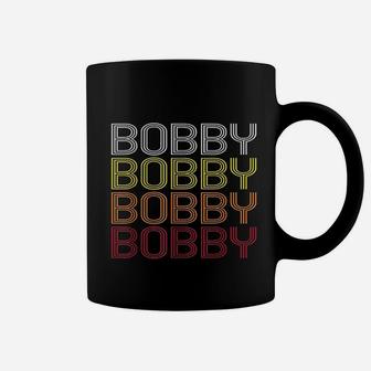 Bobby Retro Wordmark Pattern Vintage Style Coffee Mug | Crazezy