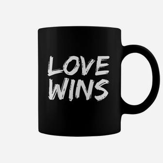 Bold Christian Quote For Men Faith Saying Love Wins Coffee Mug | Crazezy