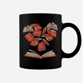 Book Reading Heart Shaped Valentine Coffee Mug - Monsterry