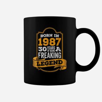 Born In 1987 30Th Birthday Gift Legend Dirty Thirty Coffee Mug | Crazezy