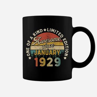 Born In January 1929 92Nd Birthday Vintage 92 Years Old Gift Coffee Mug | Crazezy