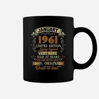 Born In January 1961 Vintage 60Th Birthday Gift 60 Yrs Old Coffee Mug | Crazezy