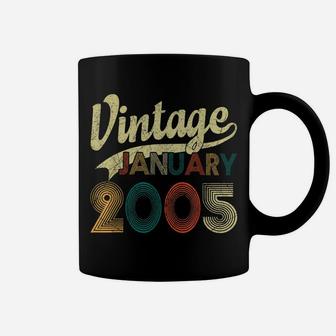 Born January 2005 Shirt Vintage 15Th Birthday 15 Years Old Coffee Mug | Crazezy