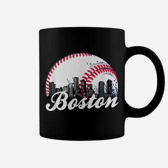 Boston Baseball Skyline - Retro Boston Baseball Cityscape Coffee Mug | Crazezy DE