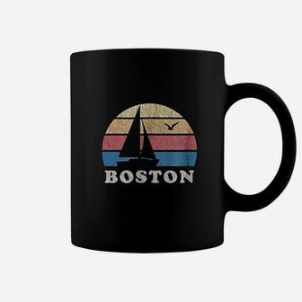 Boston Ma Vintage Sailboat 70S Throwback Sunset Coffee Mug | Crazezy AU