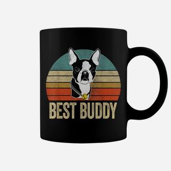 Boston Terrier Best Buddy Vintage Retro Cute Dog Tshirt Gift Coffee Mug | Crazezy DE