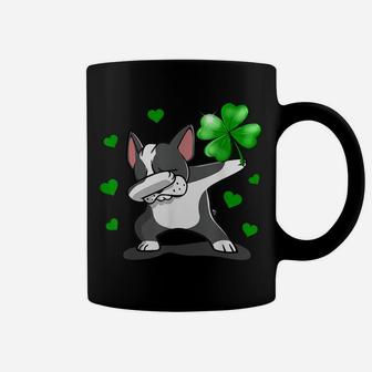 Boston Terrier Dabbing Lucky Irish Shamrock Coffee Mug | Crazezy